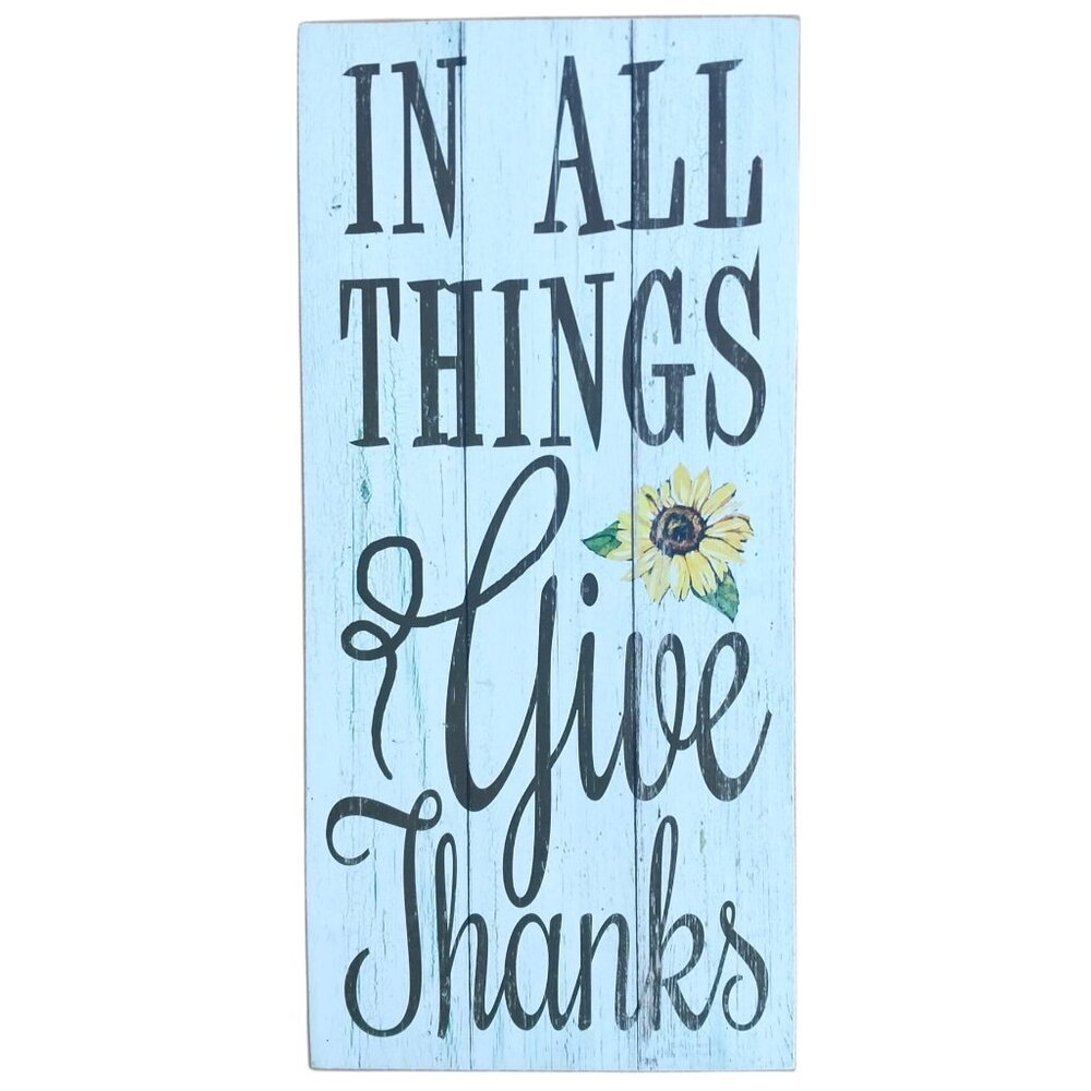 💚2 for $10💚 In All Things Give Thanks Wood Sign